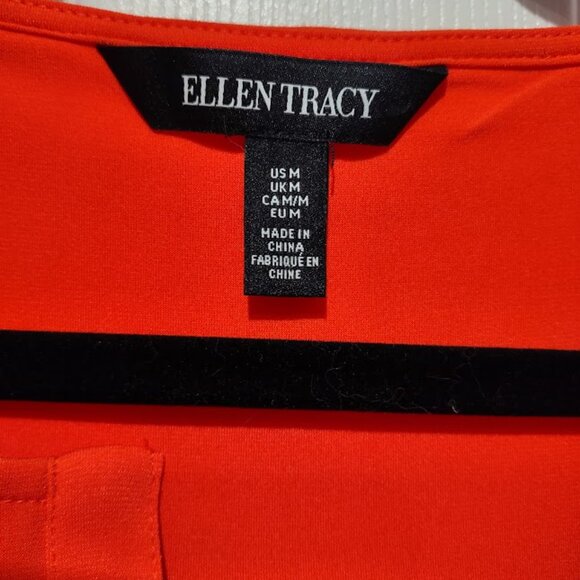 Ellen Tracy Tangerine Top - Picture 5 of 6